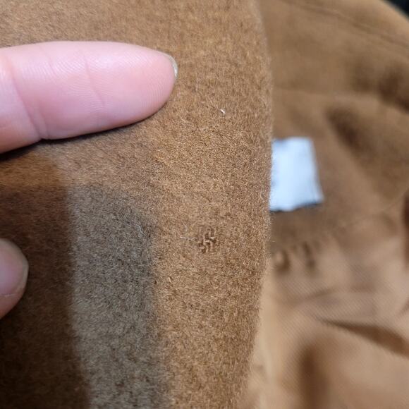 Anne Klein Wool Cashmere Brown Coat Sz 10 - Picture 4 of 6